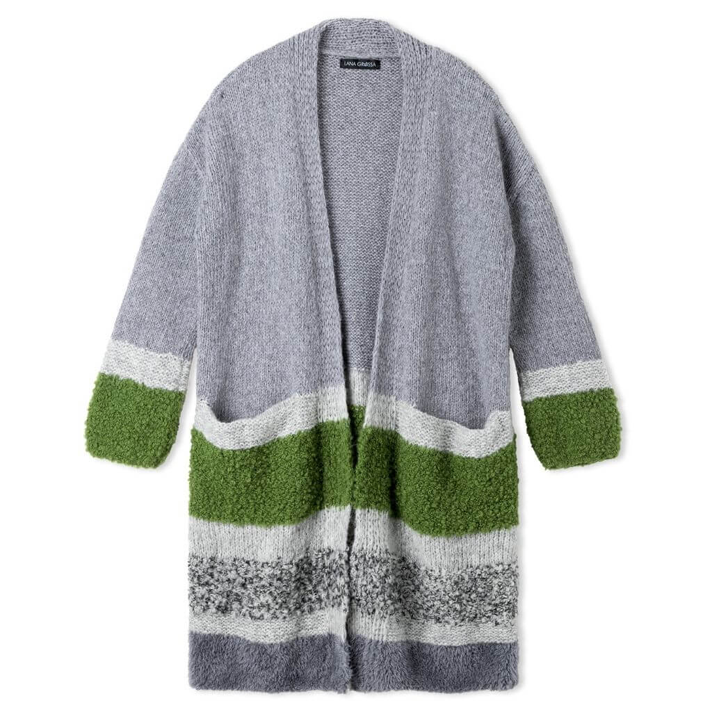Lana Grossa Pattern Streifen-Kurzmantel Strickanleitung - Lana Grossa (Heft) bei bei bei bei bei bei bei bei Lieblingsgarn