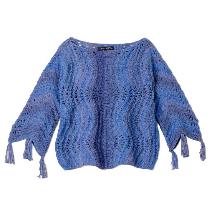 Lana Grossa Pullover im Wellenmuster Strickanleitung von Lana Grossa bei bei bei bei bei bei bei bei Lieblingsgarn