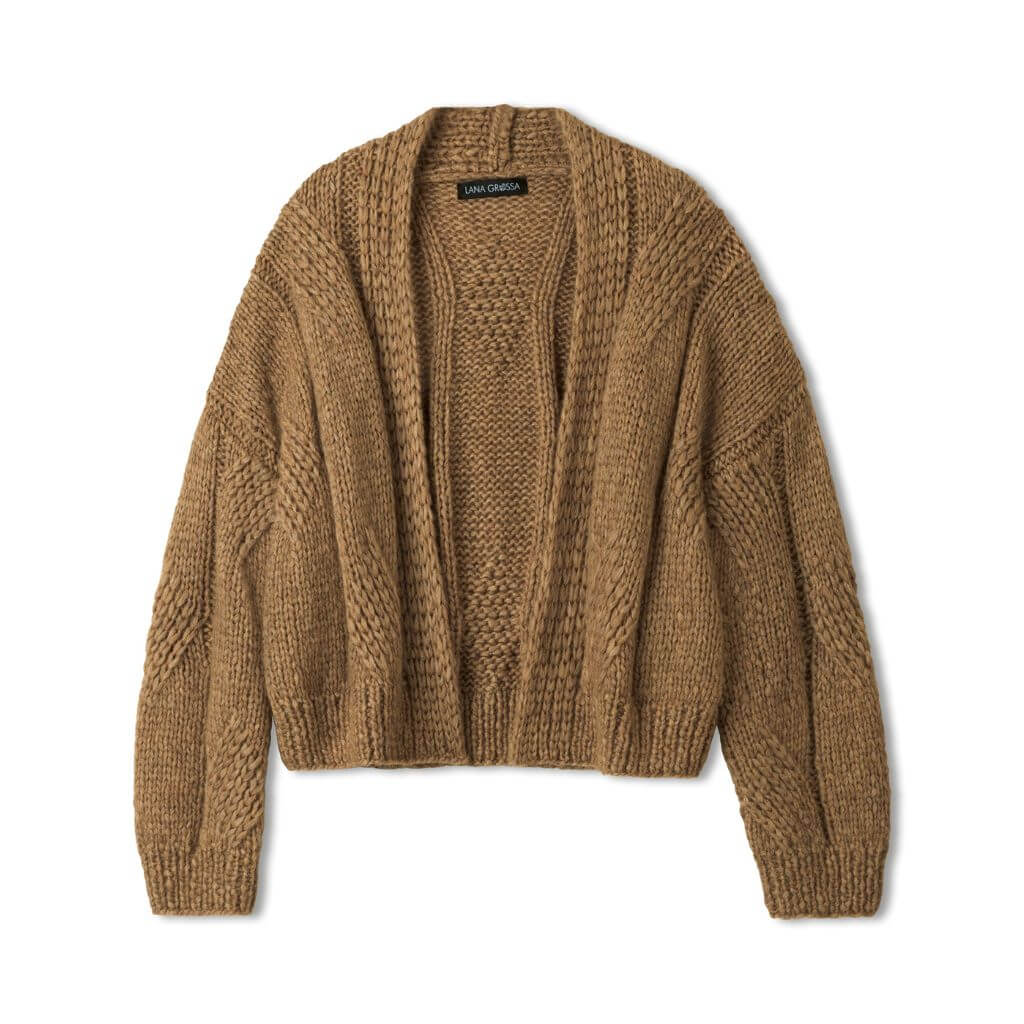 Lana Grossa Pattern Cardigan mit Zopfmuster Strickanleitung - Lana Grossa (Heft) bei bei bei bei bei bei bei Lieblingsgarn