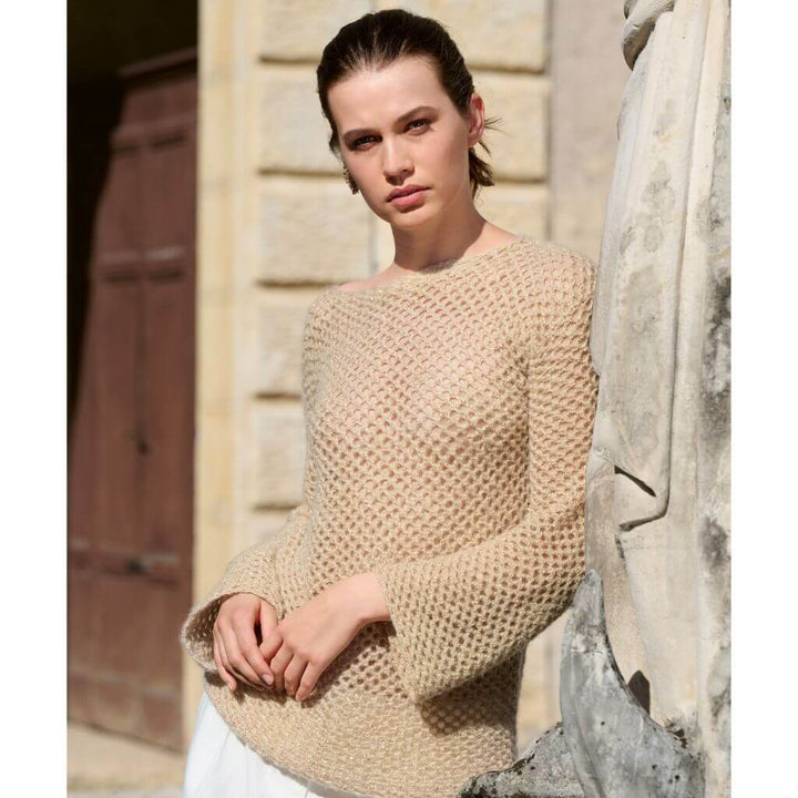 Lana Grossa Pattern Sommerpulli mit Gittermuster Häkelanleitung - Lana Grossa (Heft) bei bei bei bei bei Lieblingsgarn
