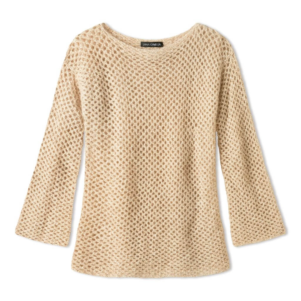 Lana Grossa Pattern Sommerpulli mit Gittermuster Häkelanleitung - Lana Grossa (Heft) bei bei bei bei bei Lieblingsgarn