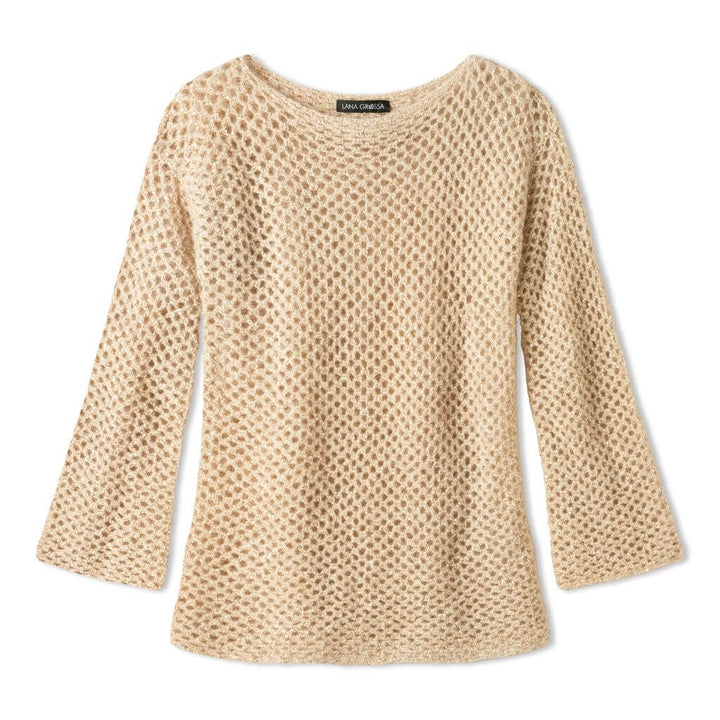 Lana Grossa Pattern Sommerpulli mit Gittermuster Häkelanleitung - Lana Grossa (Heft) bei bei bei bei bei Lieblingsgarn