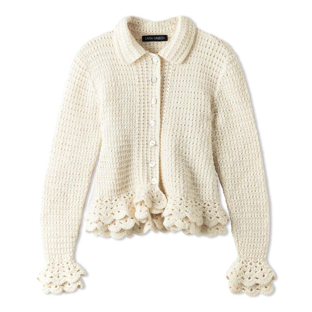 Lana Grossa Pattern Sommerjacke mit Häkelrüschen Häkelanleitung - Lana Grossa (Heft) bei bei bei bei bei Lieblingsgarn