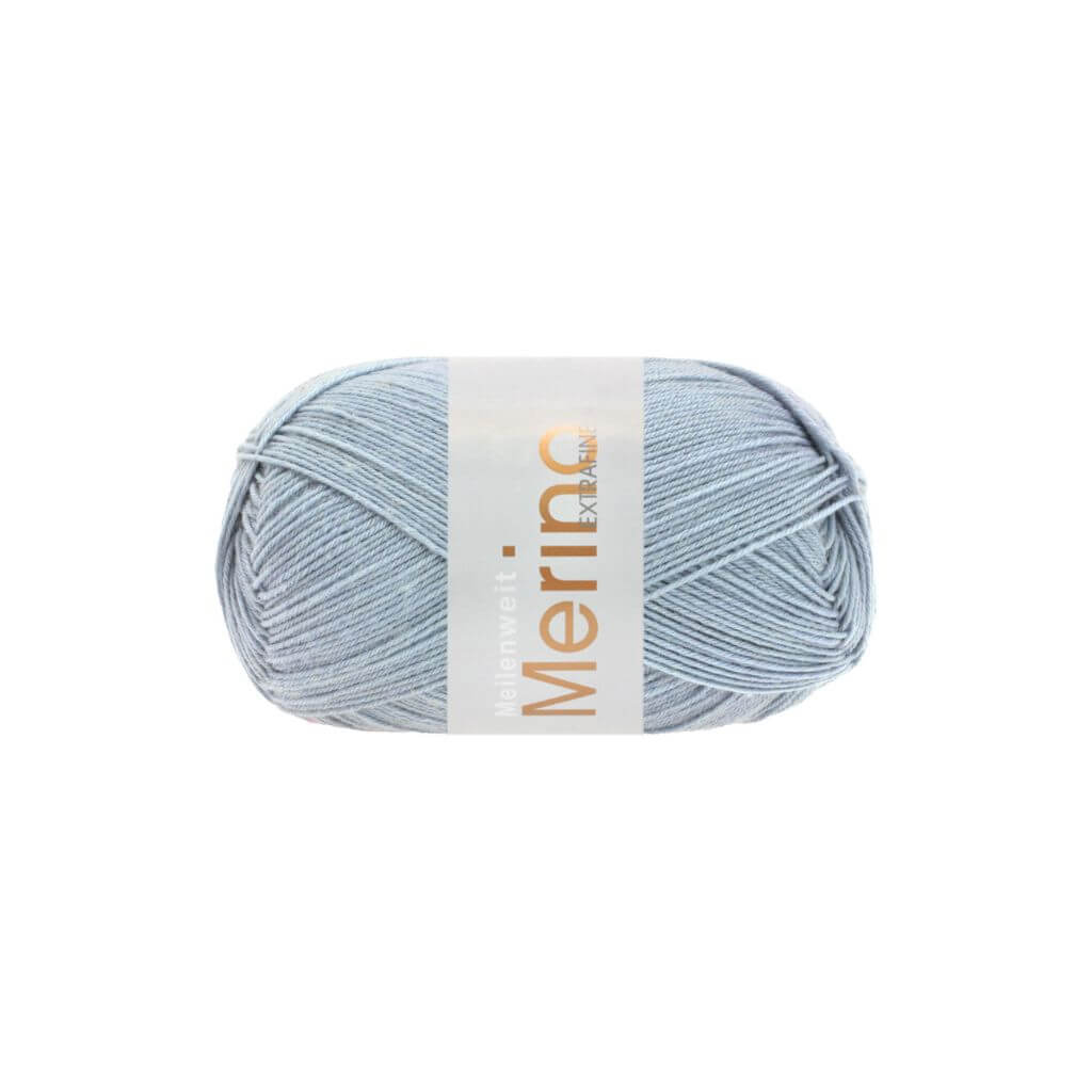 Lana Grossa Meilenweit 100 Merino extrafine, Farbe 2420 Graublau – Merino und Polyamid bei Lieblingsgarn