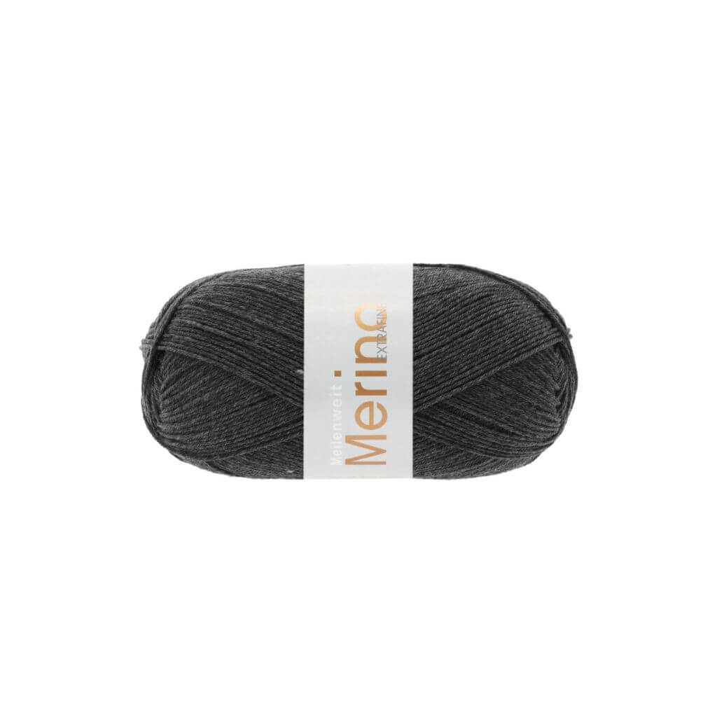 Lana Grossa Meilenweit 100 Merino extrafine, Farbe 2403 Anthrazit – Merino und Polyamid bei Lieblingsgarn