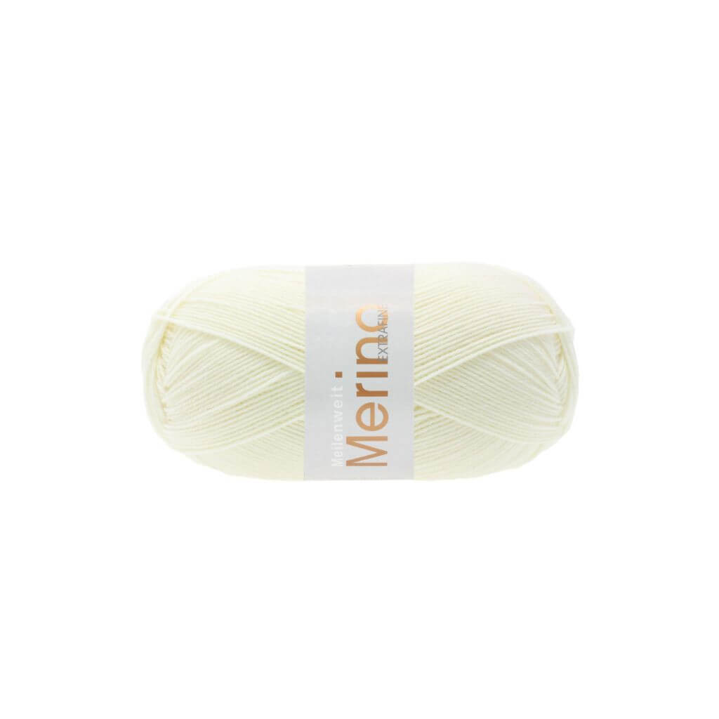 Lana Grossa Meilenweit 100 Merino extrafine, Farbe 2405 Weiß – Merino und Polyamid bei Lieblingsgarn