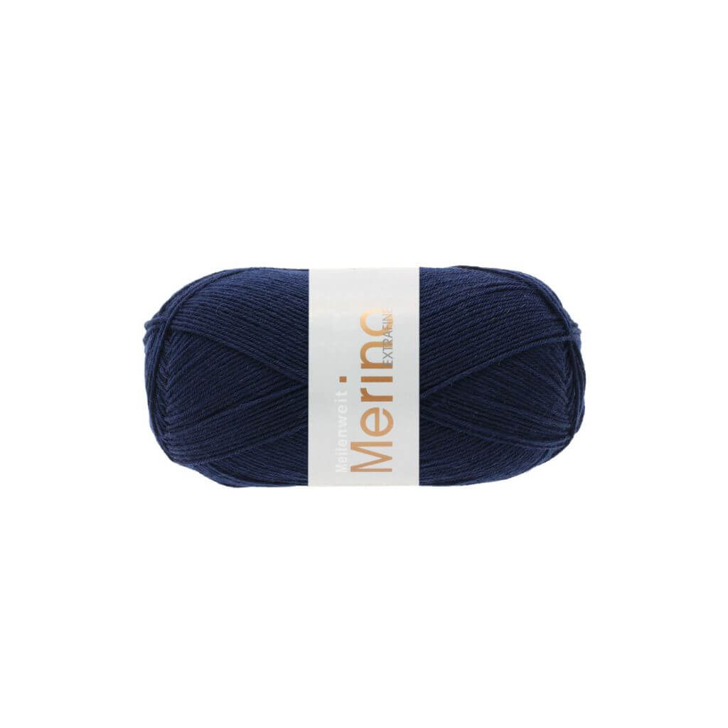 Lana Grossa Meilenweit 100 Merino extrafine, Farbe 2407 Nachtblau – Merino und Polyamid bei Lieblingsgarn