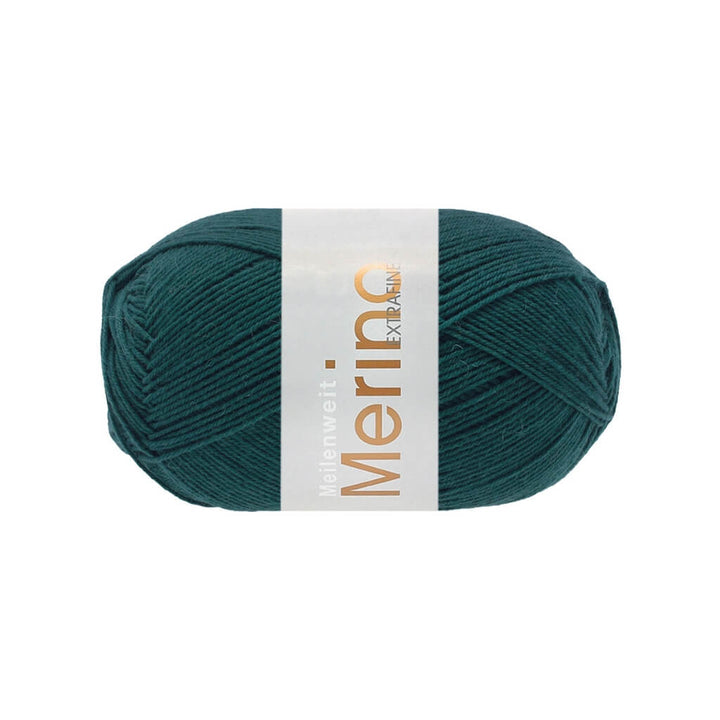 Lana Grossa Meilenweit 100 Merino extrafine, Farbe 2467 Tiefseegrün – Merino und Polyamid bei Lieblingsgarn