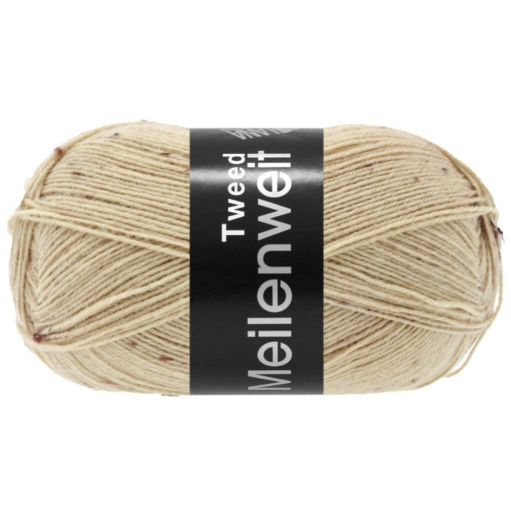Lana Grossa Meilenweit 100 Tweed, Farbe 178 Beige meliert – Polyamid und Schurwolle bei Lieblingsgarn