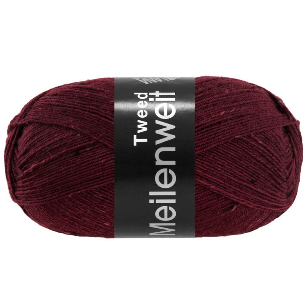 Lana Grossa Meilenweit 100 Tweed, Farbe 179 Burgund – Polyamid und Schurwolle bei Lieblingsgarn
