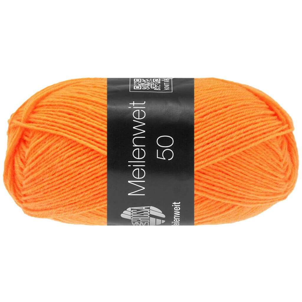 Lana Grossa Meilenweit 50, Farbe 1422 Orange – Polyamid und Schurwolle bei Lieblingsgarn