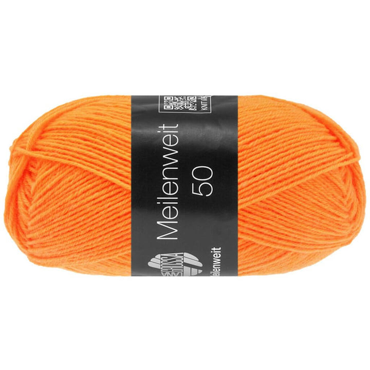 Lana Grossa Meilenweit 50, Farbe 1422 Orange – Polyamid und Schurwolle bei Lieblingsgarn