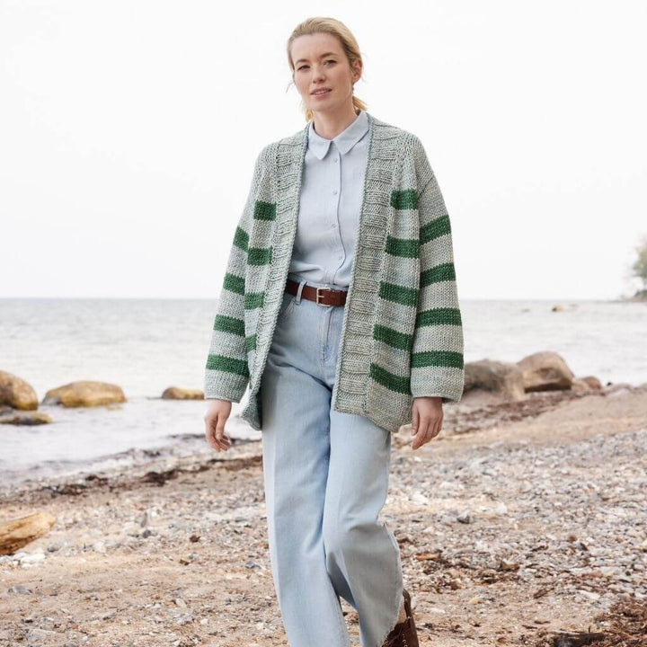 Lana Grossa Top Down Streifenjacke Strickanleitung - Lana Grossa (Heft) bei bei bei bei Lieblingsgarn