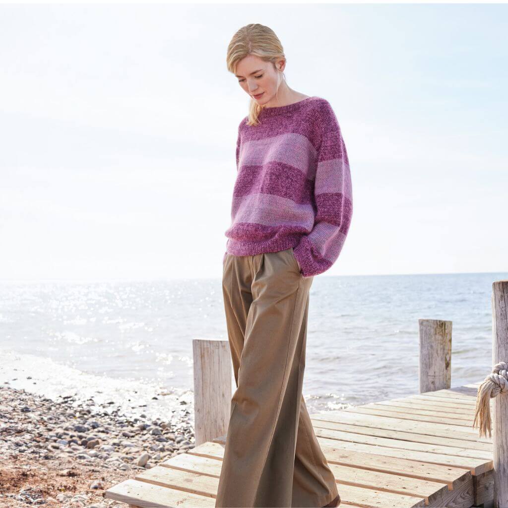 Lana Grossa Gestreifter Pullover Strickanleitung - Lana Grossa (PDF) bei bei bei bei Lieblingsgarn