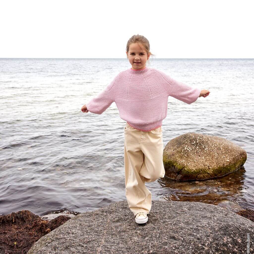 Lana Grossa Top Down Kinderpullover Strickanleitung - Lana Grossa (Heft) bei bei bei bei Lieblingsgarn