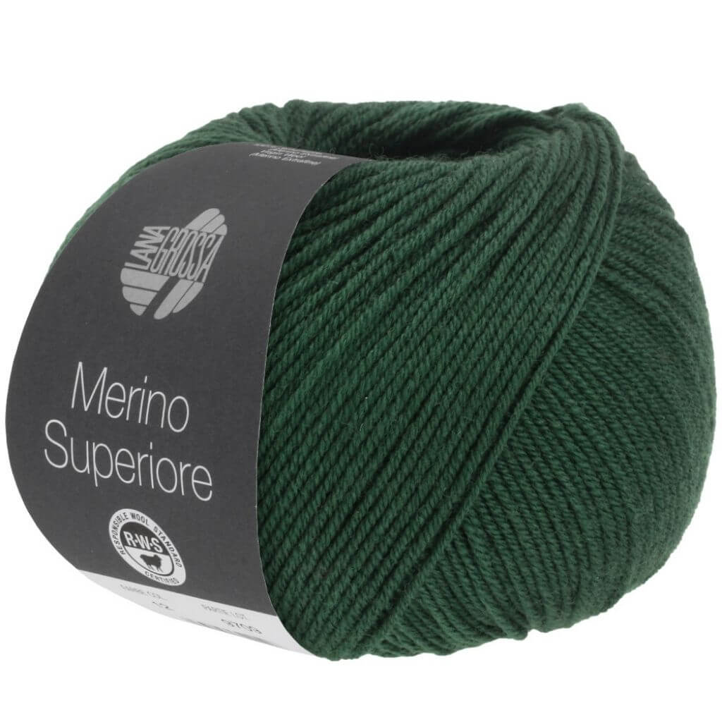 Lana Grossa Merino Superiore, Farbe 17 Dunkelgrün – Merino und Schurwolle bei Lieblingsgarn