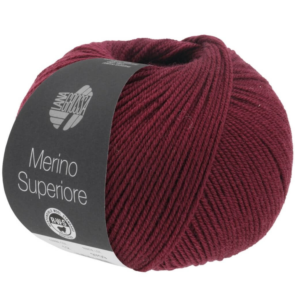 Lana Grossa Merino Superiore, Farbe 28 Dunkelrot – Merino und Schurwolle bei Lieblingsgarn