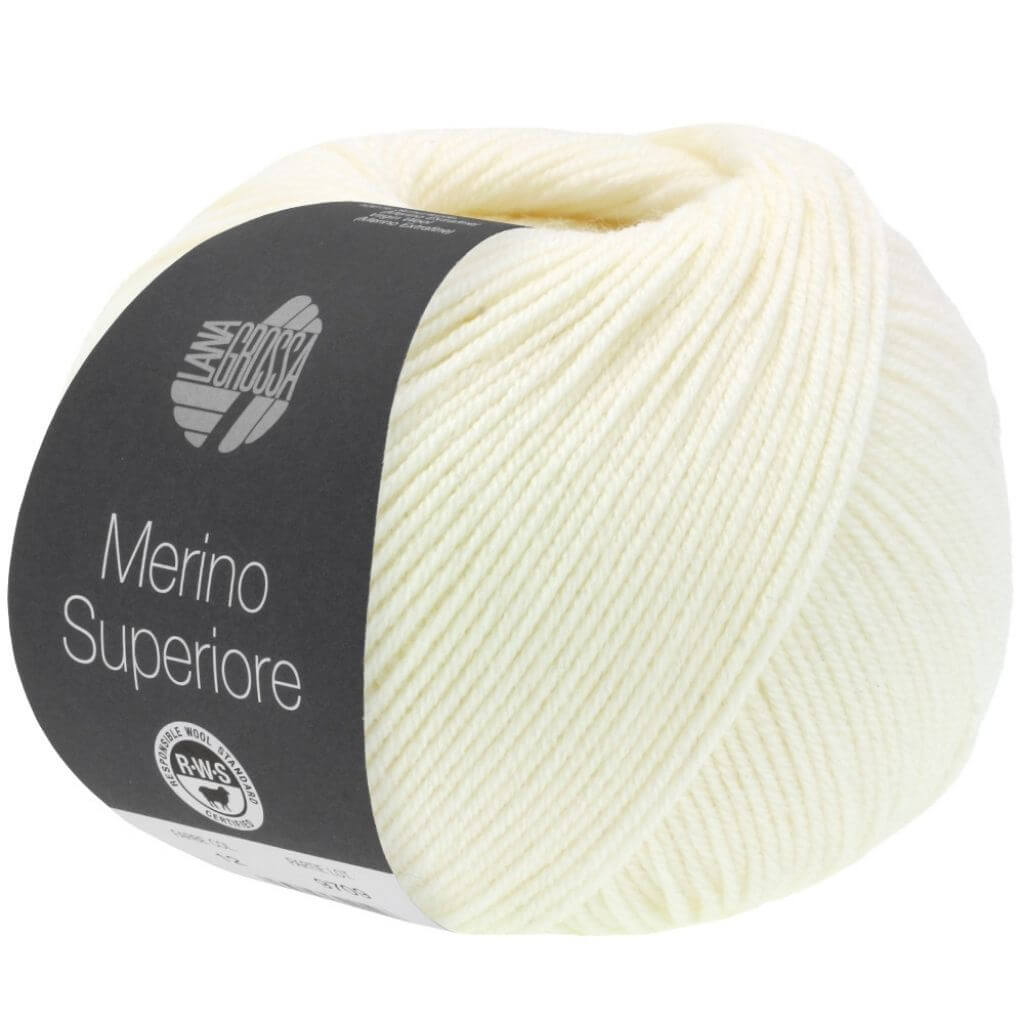 Lana Grossa Merino Superiore, Farbe 2 Creme – Merino und Schurwolle bei Lieblingsgarn