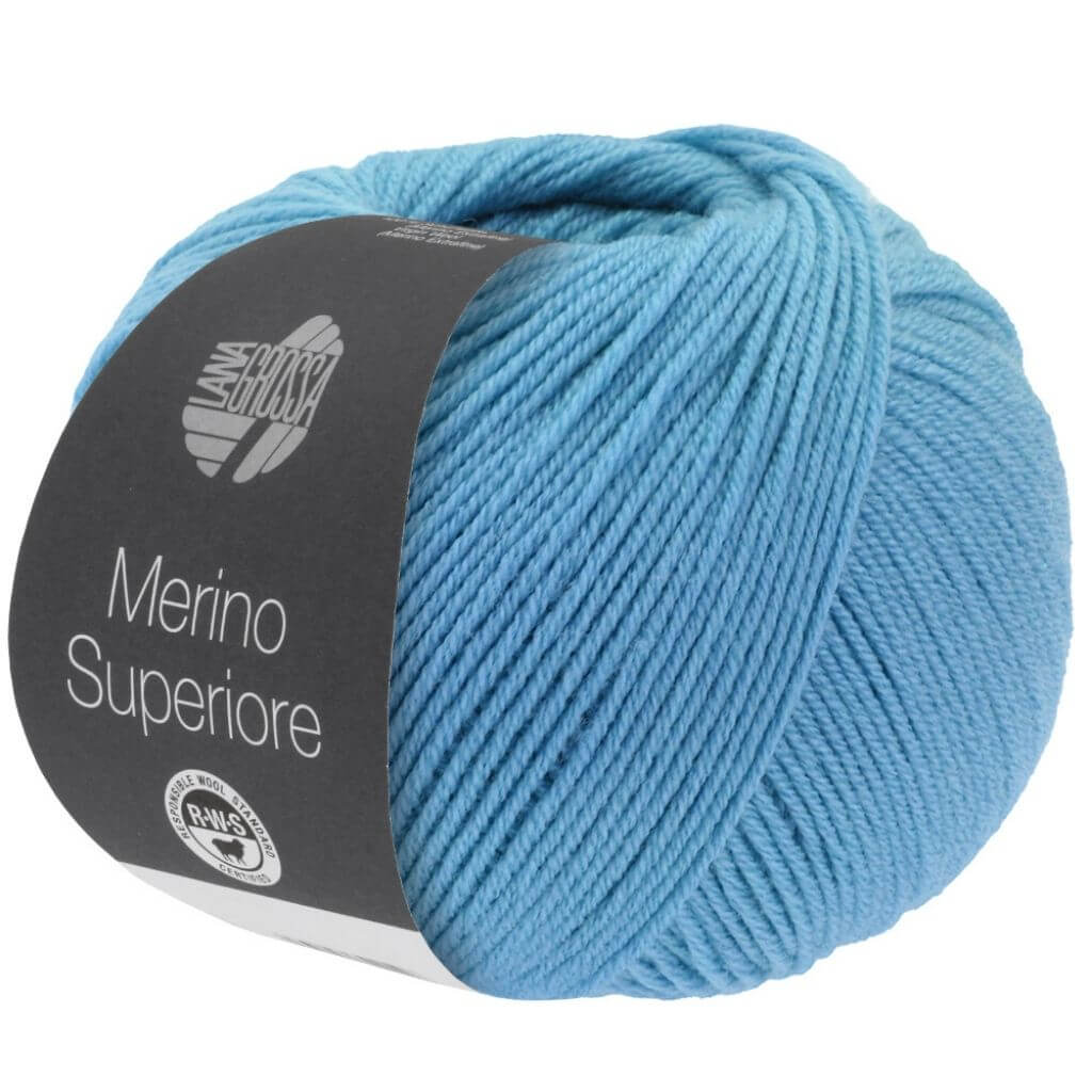 Lana Grossa Merino Superiore, Farbe 47 Himmelblau – Merino und Schurwolle bei Lieblingsgarn