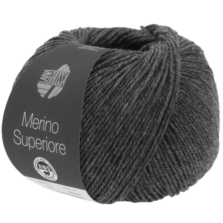 Lana Grossa Merino Superiore, Farbe 6 Dunkelgrau – Merino und Schurwolle bei Lieblingsgarn