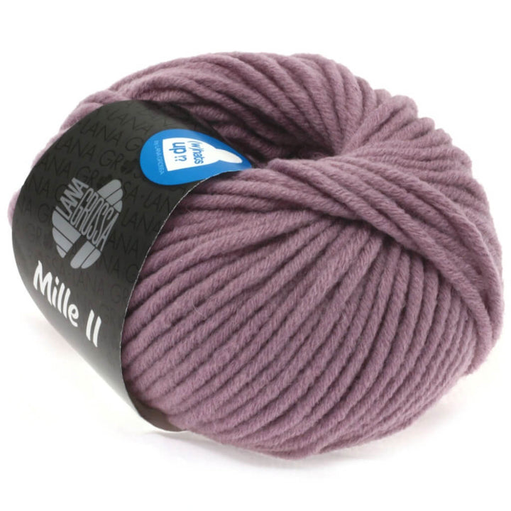 Lana Grossa Mille II 50g, Farbe 066 Antikviolett – Acryl, Merino und Schurwolle bei Lieblingsgarn