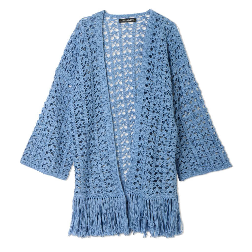 Lana Grossa Pattern Cardigan mit Fächermuster Häkelanleitung - Lana Grossa (Heft) bei bei bei bei bei bei bei Lieblingsgarn