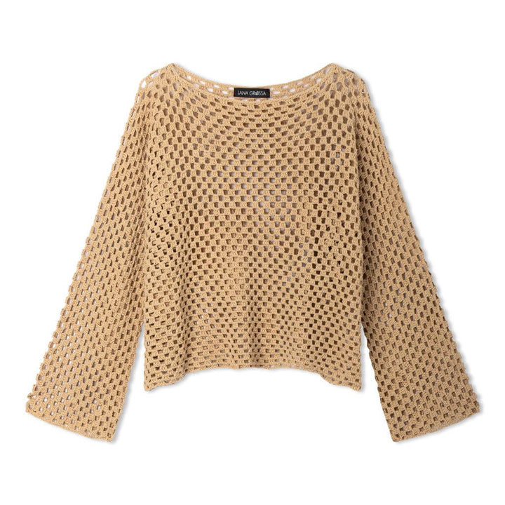 Lana Grossa GmbH Pattern Pullover Top-Down im Gittermuster Häkelanleitung - Lana Grossa (Heft) Lieblingsgarn