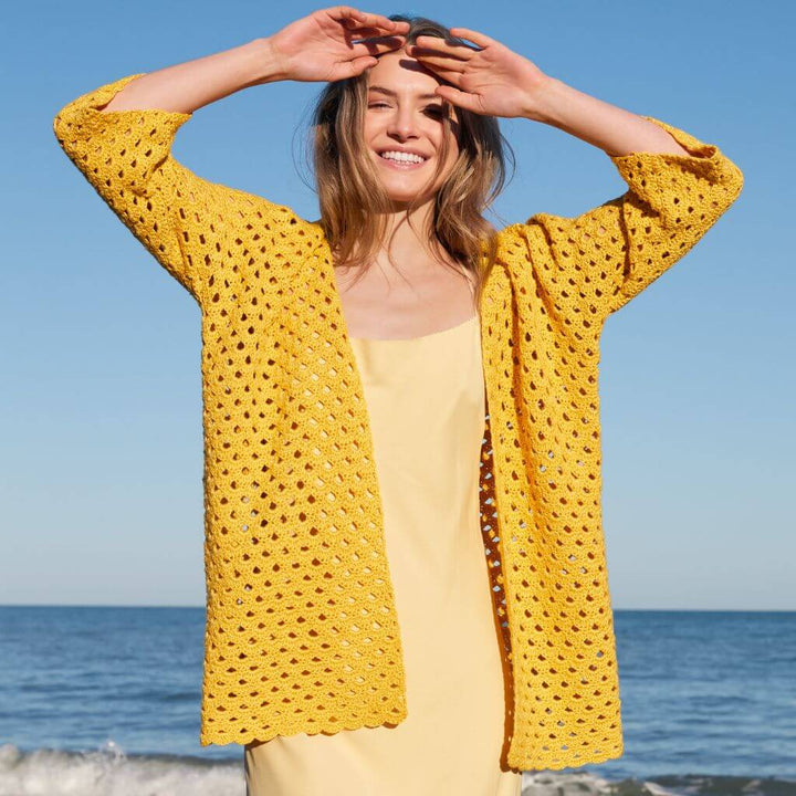 Lana Grossa Pattern Cardigan Top-Down Bogenmuster Häkelanleitung - Lana Grossa (Heft) bei bei bei bei bei bei Lieblingsgarn