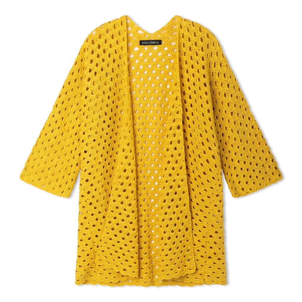 Lana Grossa Pattern Cardigan Top-Down Bogenmuster Häkelanleitung - Lana Grossa (Heft) bei bei bei bei bei bei Lieblingsgarn