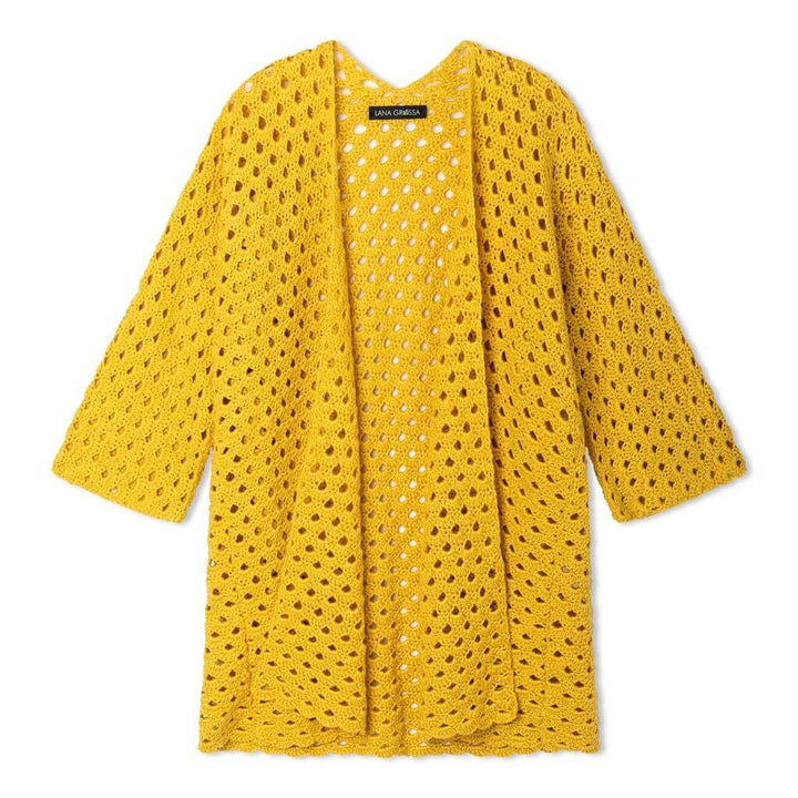 Lana Grossa Pattern Cardigan Top-Down Bogenmuster Häkelanleitung - Lana Grossa (Heft) bei bei bei bei bei bei Lieblingsgarn
