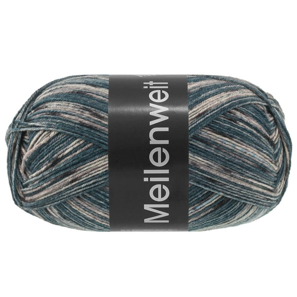 Lana Grossa Meilenweit 100 Denim Mix, Farbe 4664 Hell /Mittel /Dunkelgrau/Hellblau/Anthrazit bei Lieblingsgarn