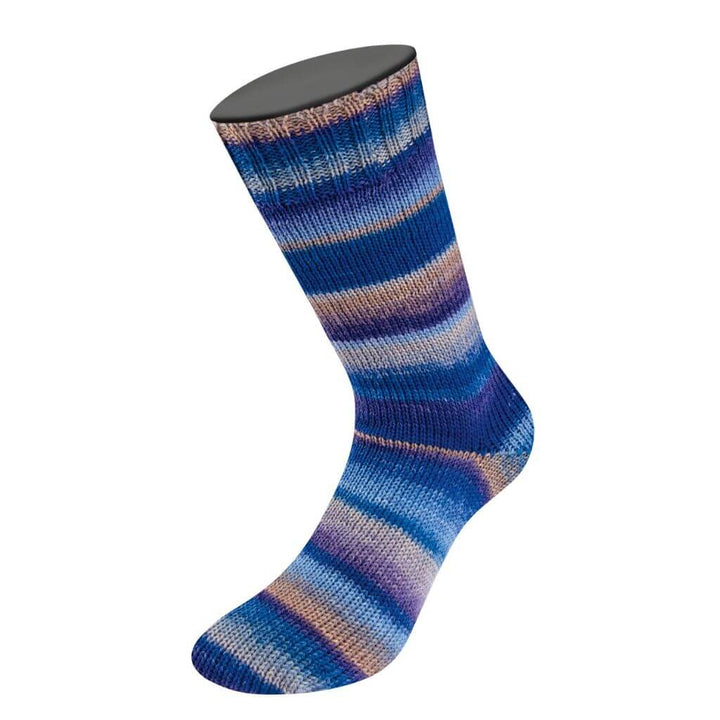 Lana Grossa Meilenweit 100 Fontana, Farbe 5457 Marine/Tinten /Graublau/Kornblume/Taupe/ Graubeige bei Lieblingsgarn