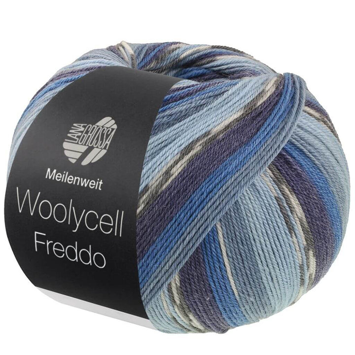 Lana Grossa Meilenweit 100 Woolycell Freddo, Farbe 6041 Hell /Pastell /Graublau/Blau/Marine/Dunkel bei Lieblingsgarn