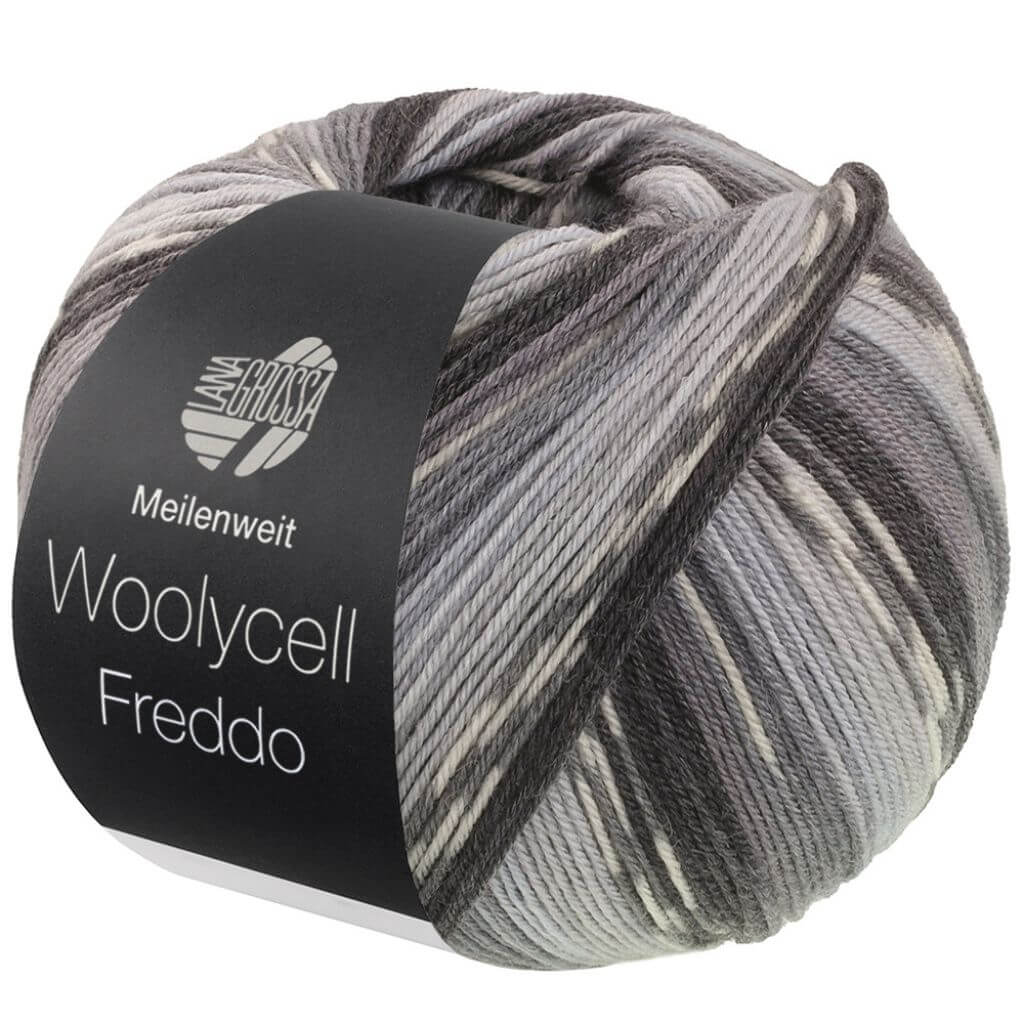 Lana Grossa Meilenweit 100 Woolycell Freddo, Farbe 6045 Hell /Stein /Maus /Dunkelgrau/Anthrazit/Silbergrau bei Lieblingsgarn