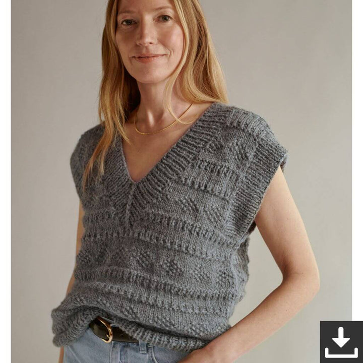 Lana Grossa Pattern Pullunder mit Rechts-Links-Strukturmuster Strickanleitung - Lana Grossa (PDF) bei bei bei Lieblingsgarn