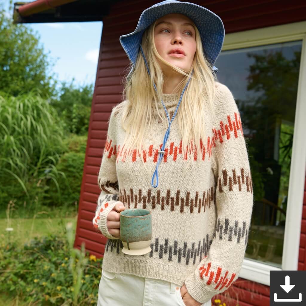 Lana Grossa Pattern Raglan Pullover Strickset - Lana Grossa (PDF) Lieblingsgarn