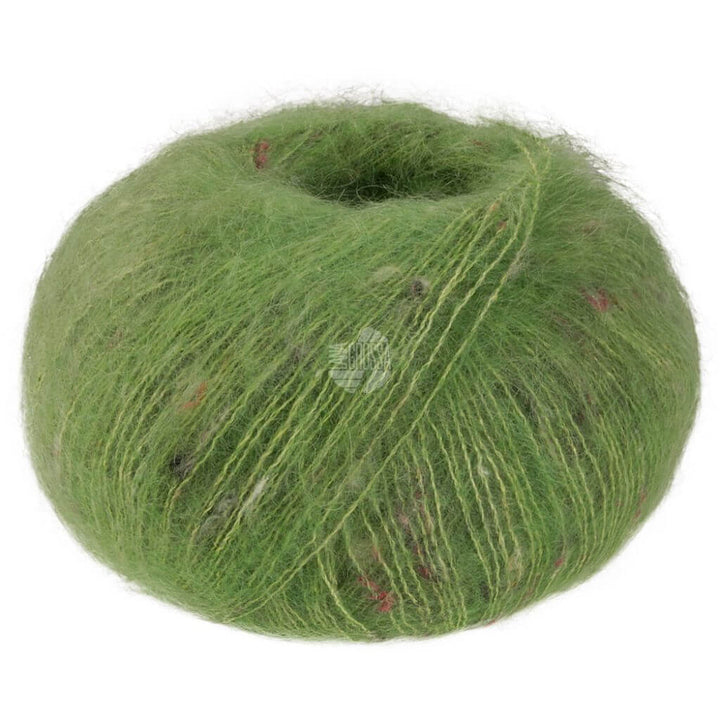 Lana Grossa Natural Superkid Tweed, Farbe 633 Apfelgrün – Baumwolle, Mohair und Seide bei Lieblingsgarn