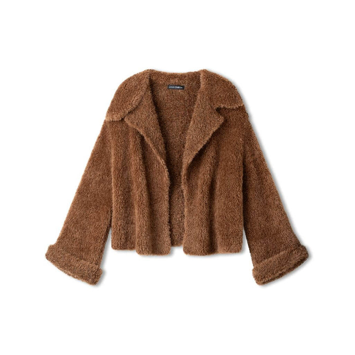Lana Grossa Pattern Jacke Reverskragen fur-like Strickanleitung - Lana Grossa (Heft) bei bei bei bei bei bei Lieblingsgarn