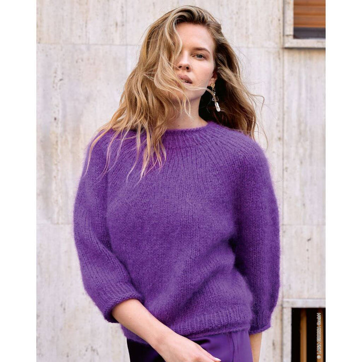 Lana Grossa Pattern Pullover mit Rundpasse Top Down Strickanleitung - Lana Grossa (Heft) bei bei bei bei bei Lieblingsgarn