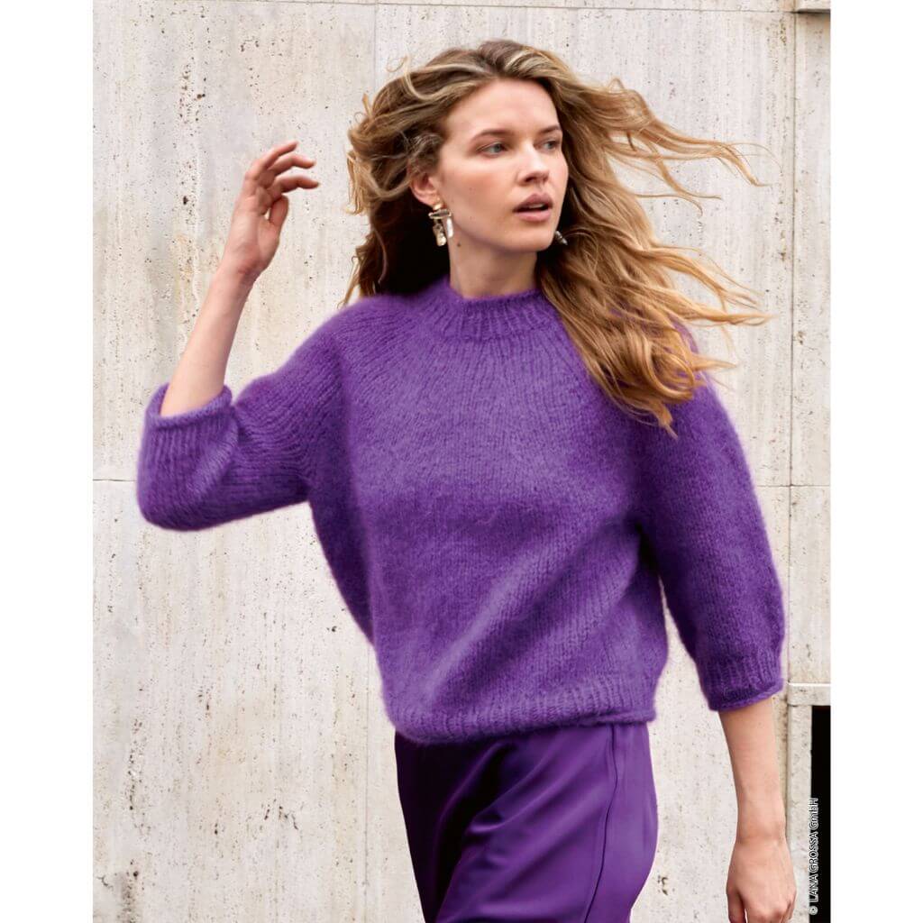 Lana Grossa Pattern Pullover mit Rundpasse Top Down Strickanleitung - Lana Grossa (Heft) bei bei bei bei bei Lieblingsgarn