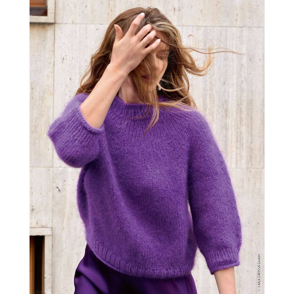 Lana Grossa Pattern Pullover mit Rundpasse Top Down Strickanleitung - Lana Grossa (Heft) bei bei bei bei bei Lieblingsgarn