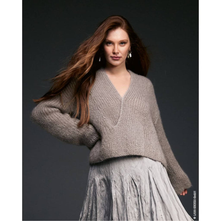 Lana Grossa Pattern Pullover mit Wickeloptik Strickanleitung - Lana Grossa (Heft) bei bei bei bei bei bei bei Lieblingsgarn