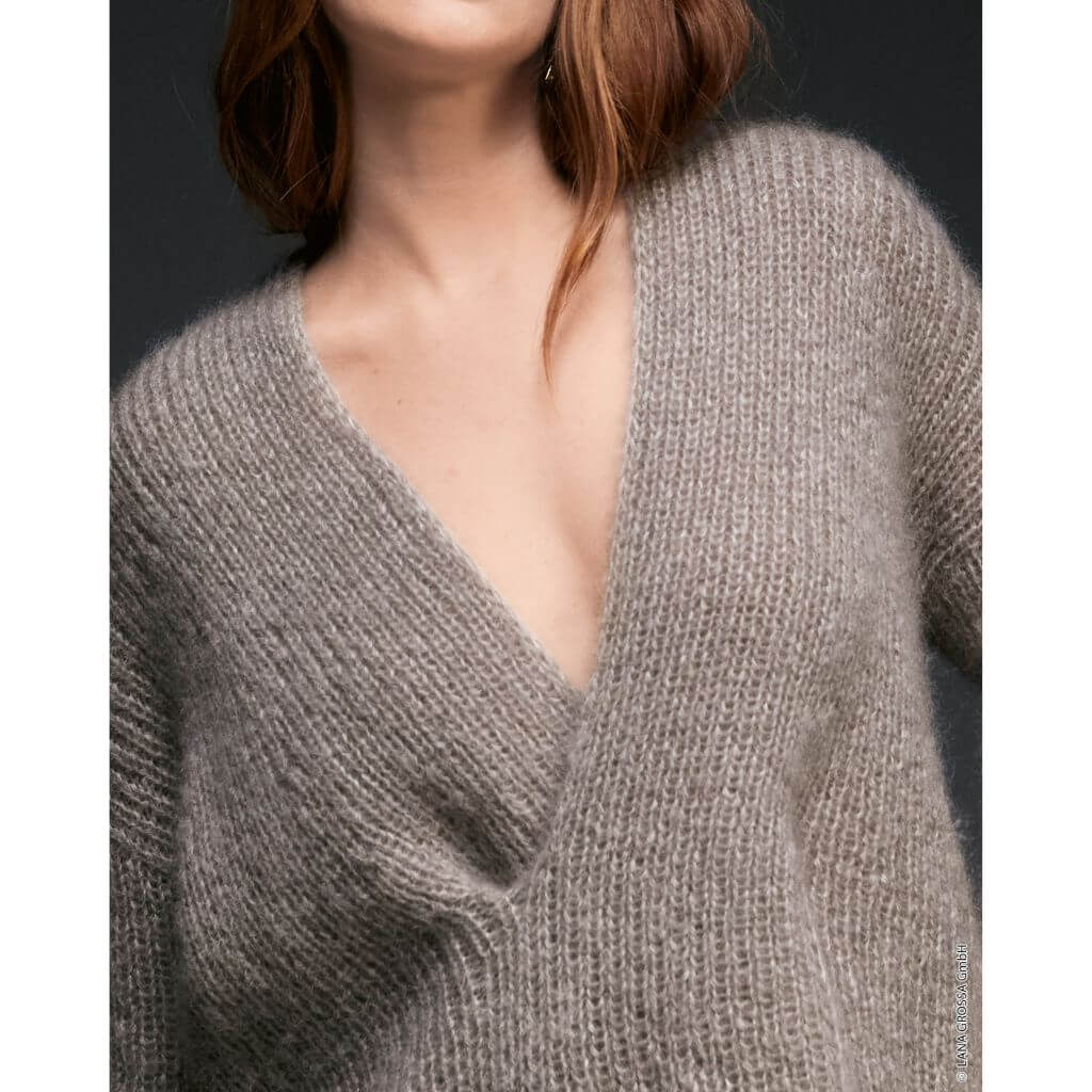 Lana Grossa Pattern Pullover mit Wickeloptik Strickanleitung - Lana Grossa (Heft) bei bei bei bei bei bei bei Lieblingsgarn
