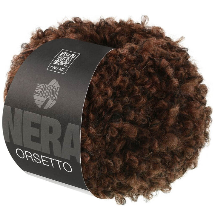 Lana Grossa Orsetto, Farbe 103 Braun/Schwarz bei Lieblingsgarn