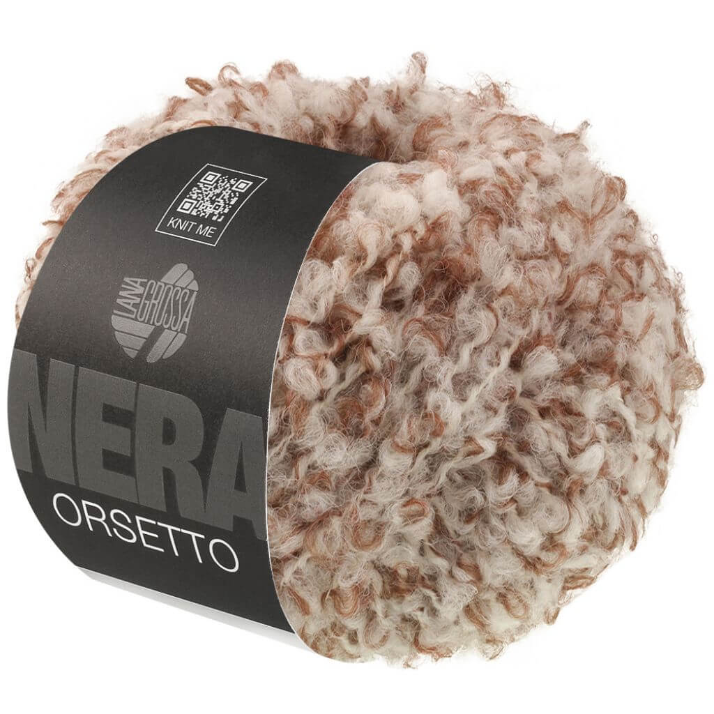 Lana Grossa Orsetto, Farbe 104 Braun/Rohweiß bei Lieblingsgarn