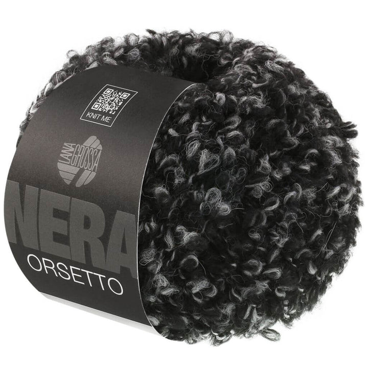 Lana Grossa Orsetto, Farbe 106 Schwarz/Grau bei Lieblingsgarn