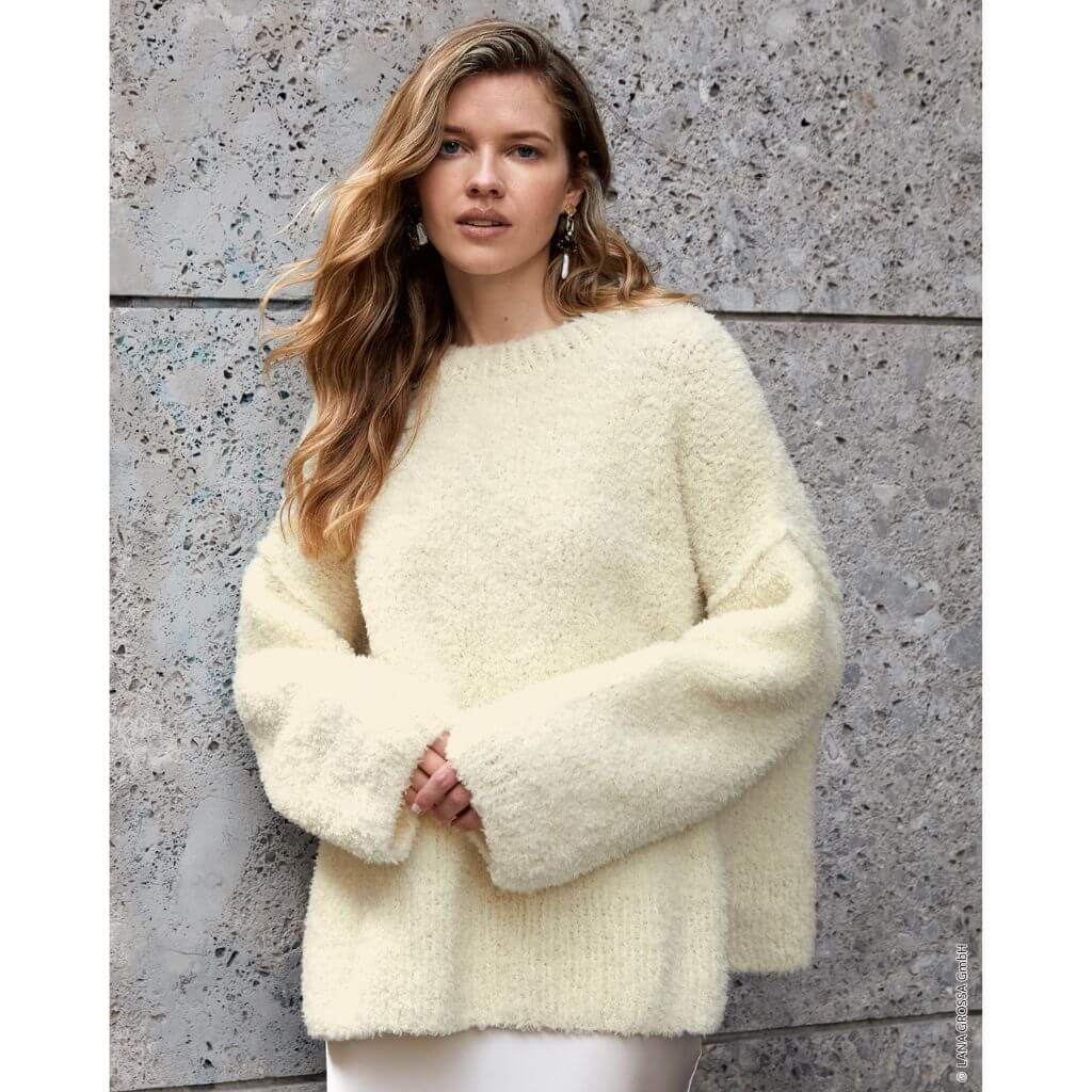 Lana Grossa Pattern Oversized Pullover mit Seitenschlitz Strickanleitung - Lana Grossa (Heft) bei bei bei bei Lieblingsgarn