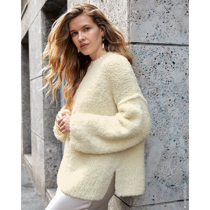 Lana Grossa Pattern Oversized Pullover mit Seitenschlitz Strickanleitung - Lana Grossa (Heft) bei bei bei bei Lieblingsgarn