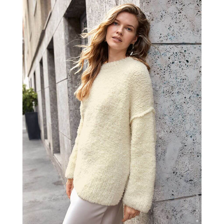 Lana Grossa Pattern Oversized Pullover mit Seitenschlitz Strickanleitung - Lana Grossa (Heft) bei bei bei bei Lieblingsgarn
