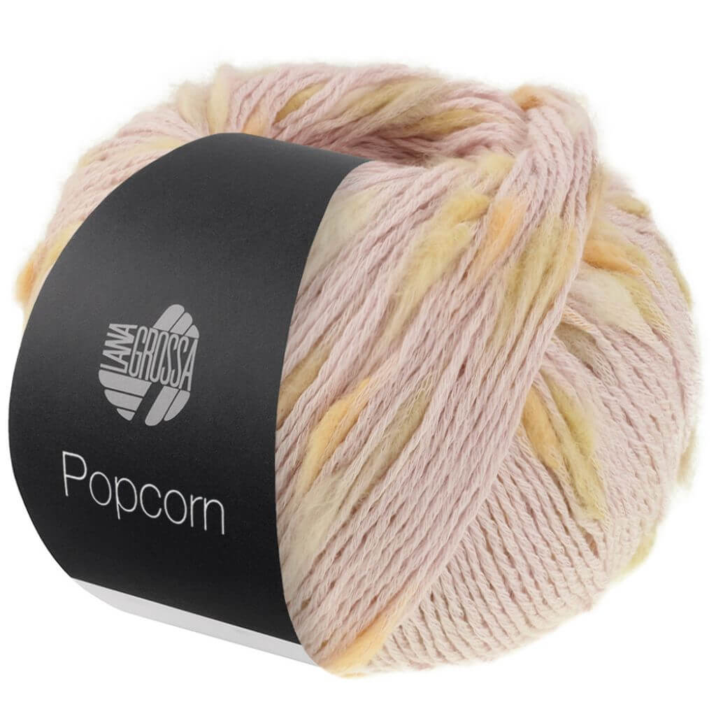 Lana Grossa Popcorn, Farbe 4 Pastellrosa/Zartgelb/Hellgrau/Pfirsich – Baumwolle bei Lieblingsgarn
